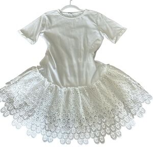 English Factory White Cotton Mini Dress with Lace Details
XS